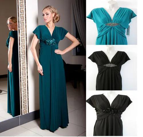 

free shipping 2018 hot Ladies Vintage Sexy Formal Maxi short sleeve cap sleeve custom evening gown mother of the bride dresses