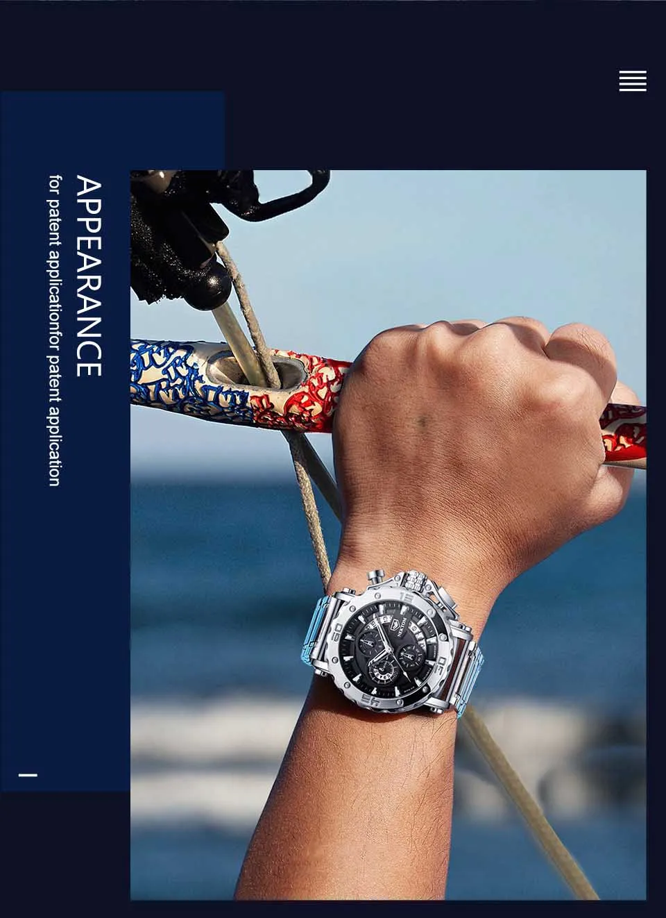 Casual Men Sport Watch Top Brand Stainless Steel Waterproof Chronograph Clock Fashion Business Men Wristwatch Gift for Men