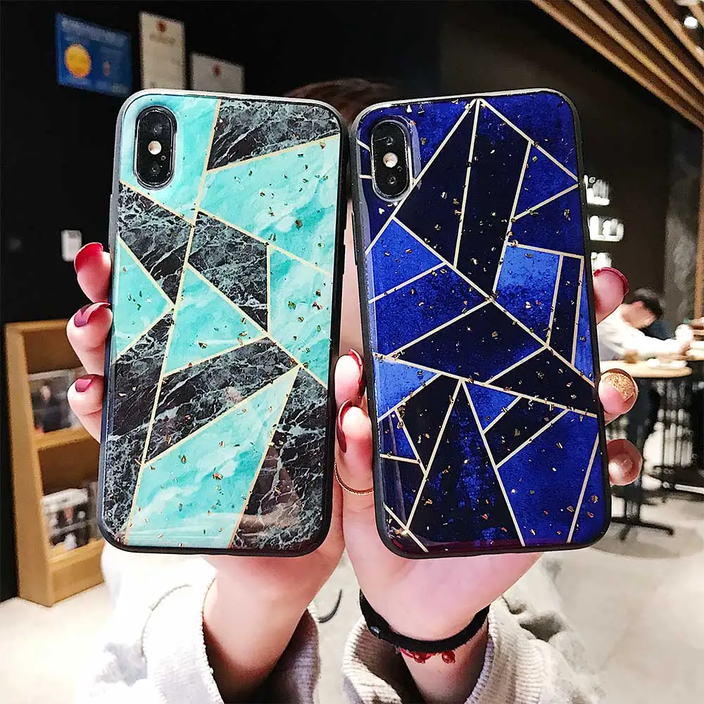 KISSCASE геометрический треугольный чехол для iPhone X XS MAX XR глянцевый Жесткий ПК + ТПУ