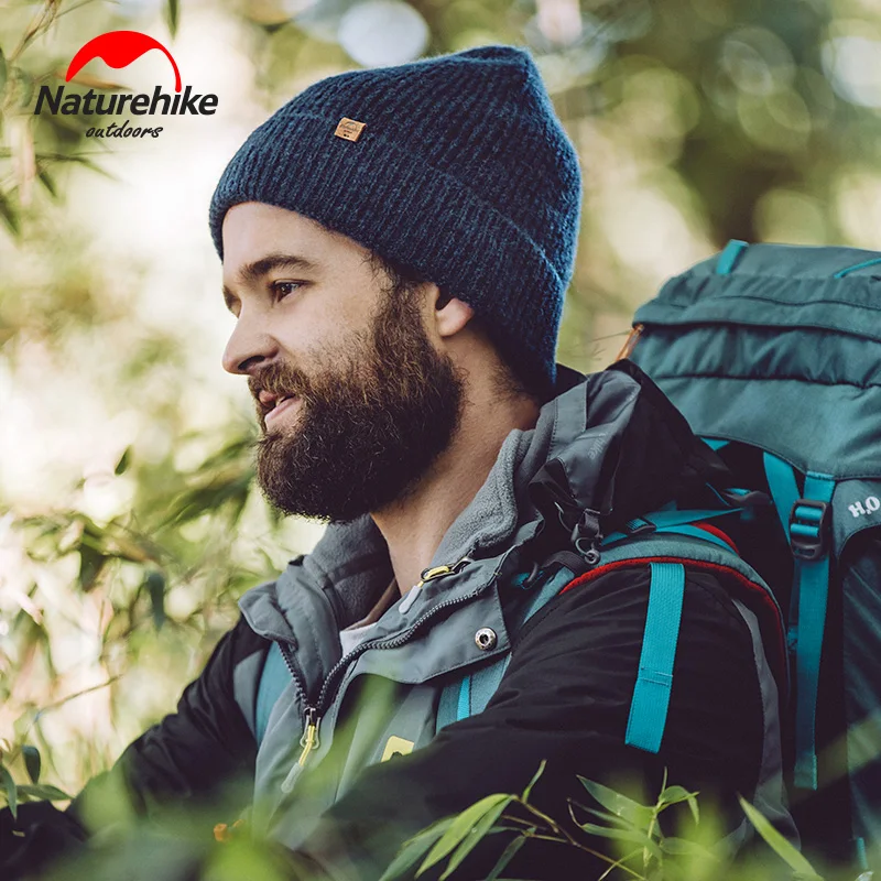 Naturehike фабрики мужчины женщины вязаная шапка один слой отбортовки шерстяная