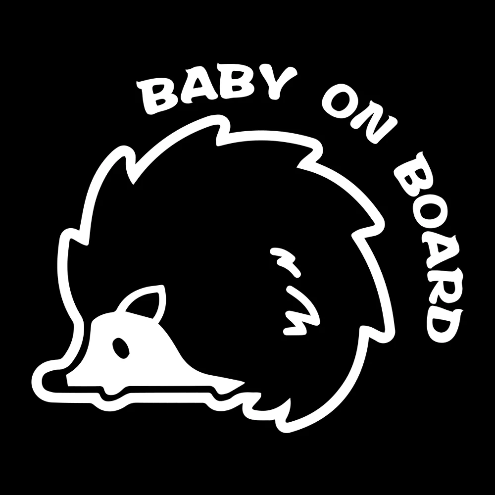 New 12.7cm*10.8cm Baby On Board An Interesting Hedgehog Car Stickers And Decals Body Motorcycle Stickers on the Car Accessories