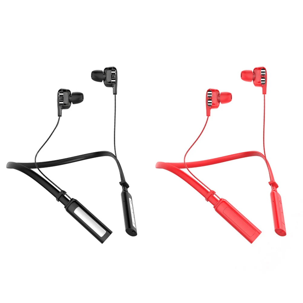 LD4 с двойной движущейся катушкой, беспроводные наушники Bluetooth V4.2, наушники с шейным ободком, тяжелый бас, шумоподавление, музыкальные наушники