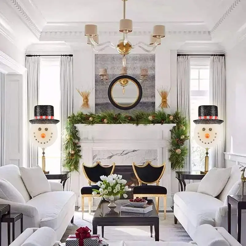 

Christmas Snowman Lighting For Hallway Wall Lamp Decoration Lampshade Holiday Pendant