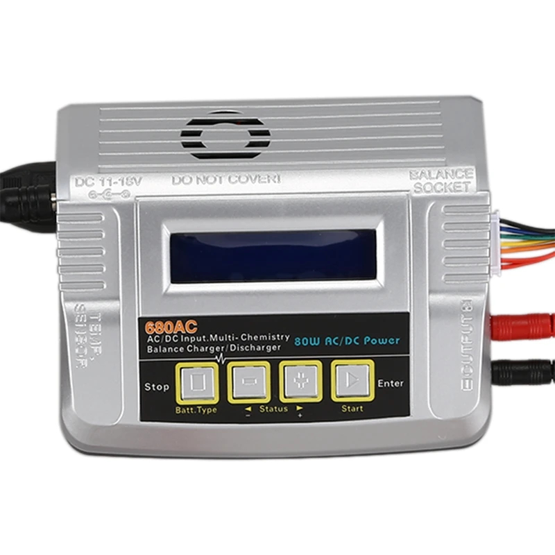 680AC 80 Вт 6A AC DC RC батарея баланс зарядное устройство Dis зарядное устройство для игрушек 1-6S LiPo LiFe Lilon NiCd NiMH батарея Зарядка мощность ЕС разъем