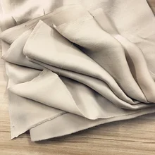 Шелк ткань сатин жоржет-CHARMEUSE, цвет: DEEP-BIEGE, ширина: 110 см, Толщина: 15 мм, по 2 м,#02, sandwash, мягкий