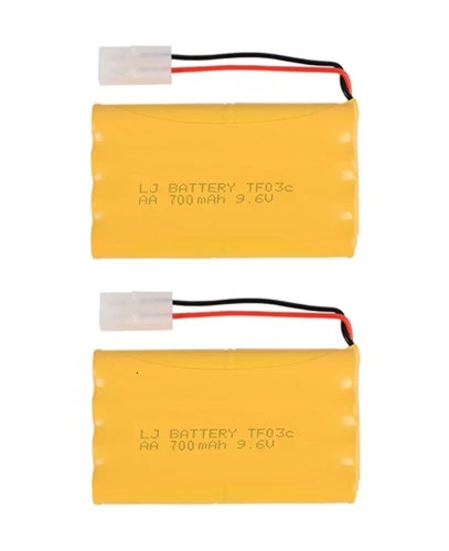 Light Yellow Модель H) Ni-CD 9,6 в 700 мАч батарея+ USB зарядное устройство для Rc игрушки автомобиль Танк Поезд Робот Лодка пистолет AA 9,6 в перезаряжаемый аккумулятор - Цвет: Light Yellow