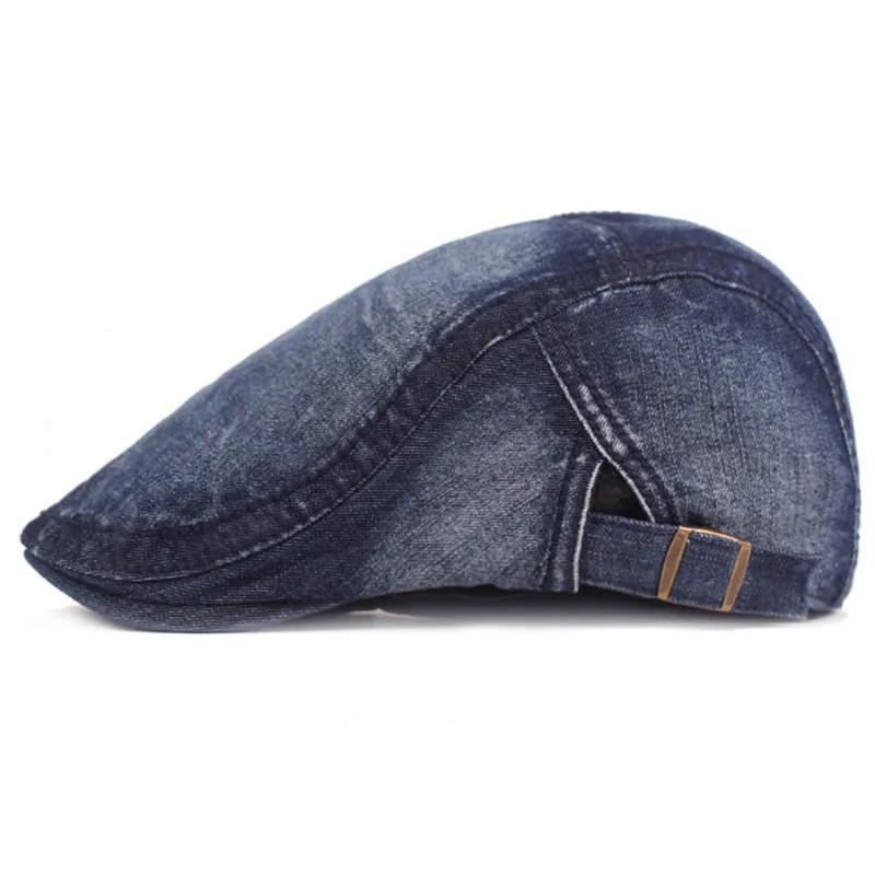 Fashion Summer Autumn Jeans Hats for Men Women High Quality Casual Unisex Denim Beret Caps OutDoors Flat Cap for Cowboy
