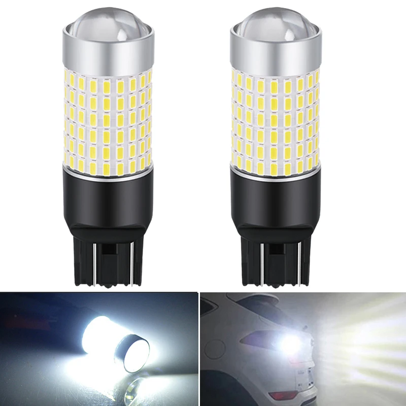 2 шт. Белый DRL светодиодный светильник SRCK 7443 7444 T20 W21/5 Вт Светодиодный Чрезвычайно