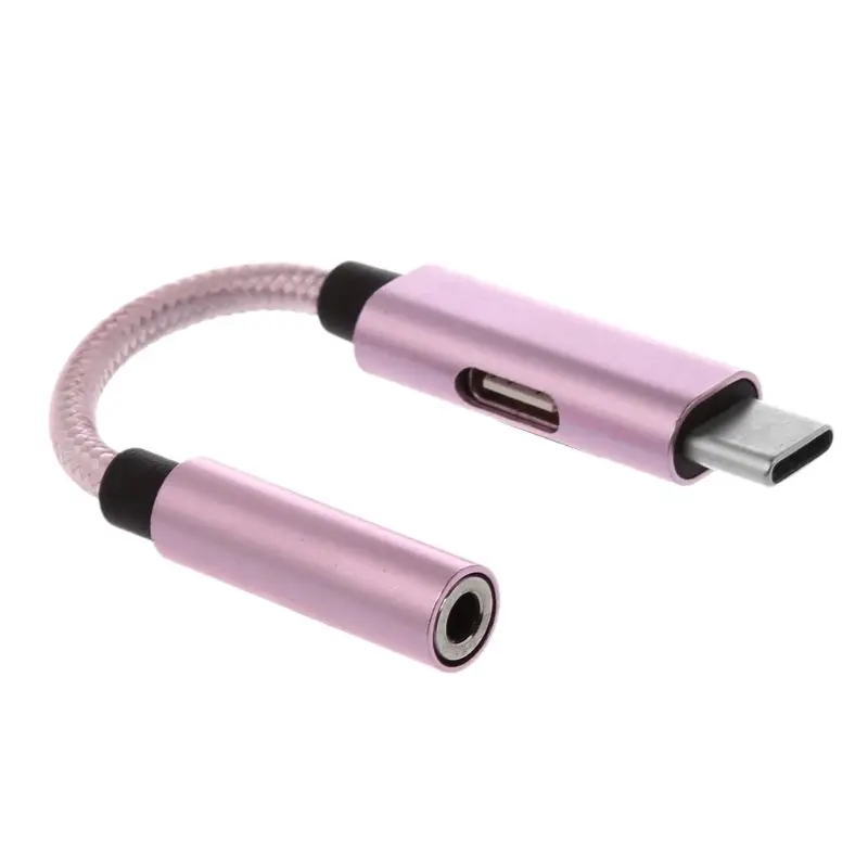 PK USB C адаптер для наушников 2 в 1 type C до 3,5 мм Aux Jack зарядный конвертер для huawei mate 20 10 Letv2Pro Max2 Xiaomi - Цвет: PK
