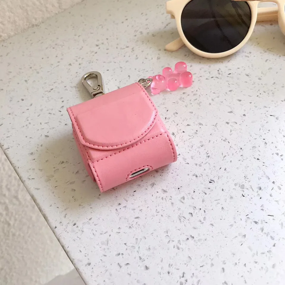 Чехол для наушников для Airpods Pro, кожаный чехол, роскошный красный чехол для наушников с Bluetooth для Apple AirPod Air Pods Pro 3, чехол, милый чехол