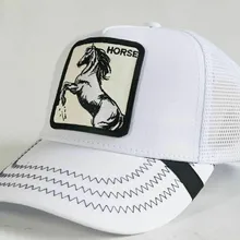 Новинка, летняя кепка для водителя грузовика, сетчатая бейсболка, хип-хоп кепка для мужчин, бейсболка с вышивкой, конь-белый