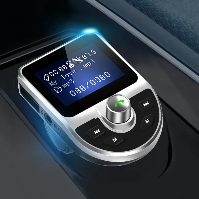 Автомобильный MP3-плеер fm-передатчиком Bluetooth Hands-Free Car Kit аудио MP3 модулятор 1.44 дюймов Дисплей 2.1A USB Автомобильное Зарядное устройство