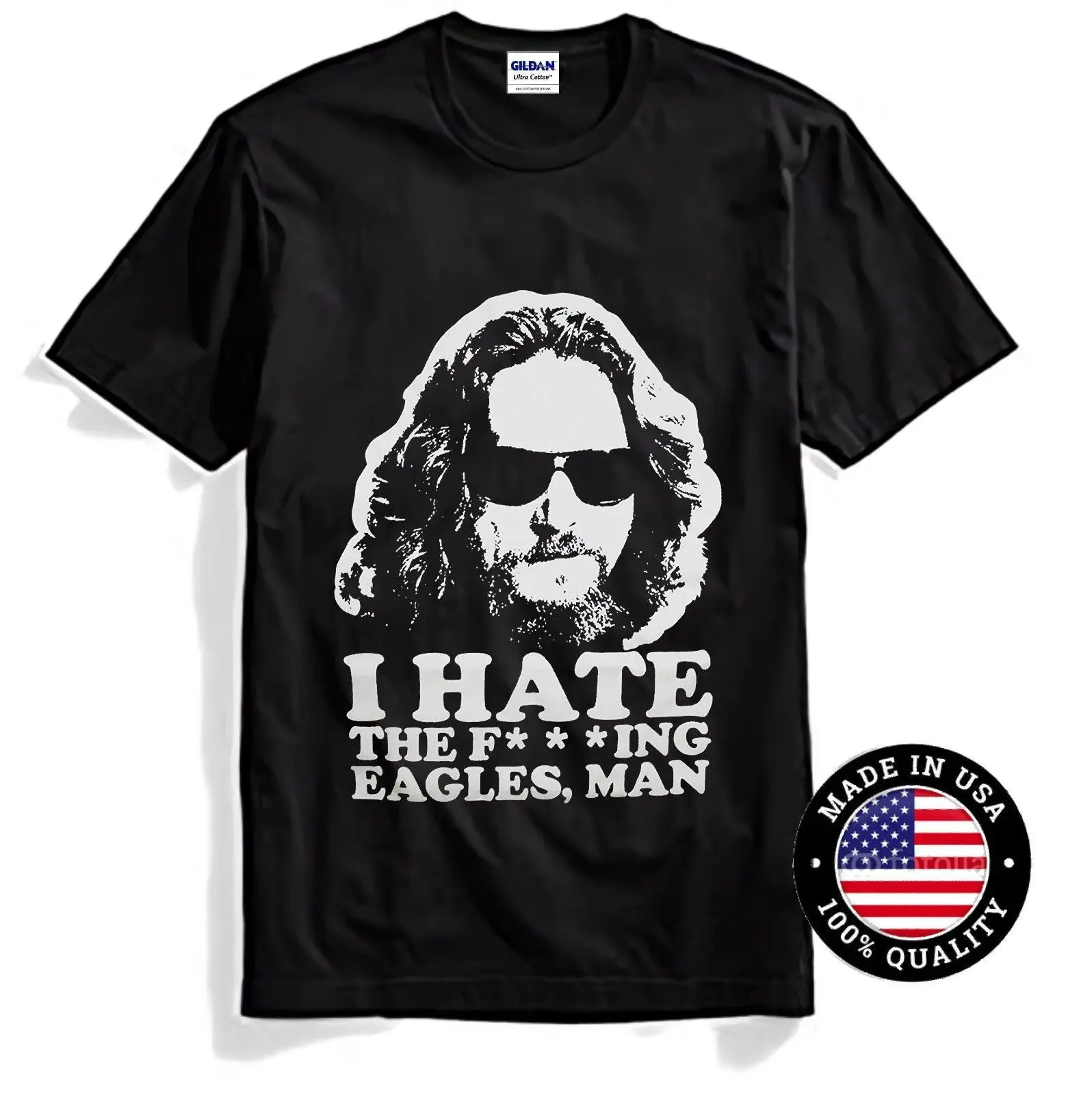  Новинка Футболка с надписью I Hate орлы человек большой футболка Lebowski Хорошее