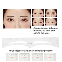 

50Pcs Disposable Eyebrow Tattoo Ruler Sticker Permanent Makeup Microblading Measure Eyebrow Stencil Tattoo Supplies Accurate Hot
