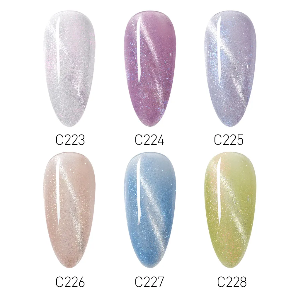 Canni New 16ml UV/LED Nail Gel Polish Charming Cat Eyes C223-C228 Series Manicure Soak Off Varnish Enamel Glitter Lacquer 3