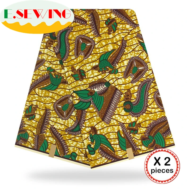 Анкара африканская вощеная ткань принтом 12 ярдов хлопок настоящий голландский воск Гана нигерийский стиль для шитья африканские платья Одежда 03