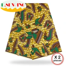 Анкара африканская вощеная ткань принтом 12 ярдов хлопок настоящий голландский воск Гана нигерийский стиль для шитья африканские платья Одежда 03