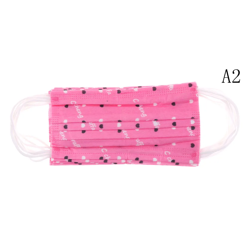 10pcs Non Woven Disposable Face Mask Candy Salon Dust Proff Ear Loop Medical Mouth Full 2 Colors
