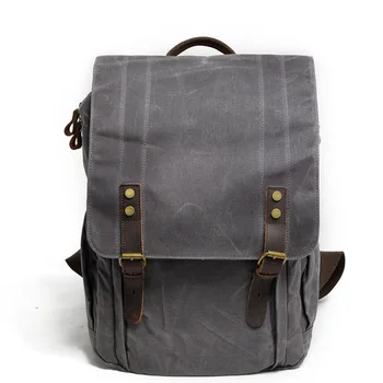 

Vintage design top quality canvas men backpack Outdoor travel backpack Camping Large Capacity backpack for male 200820-32
