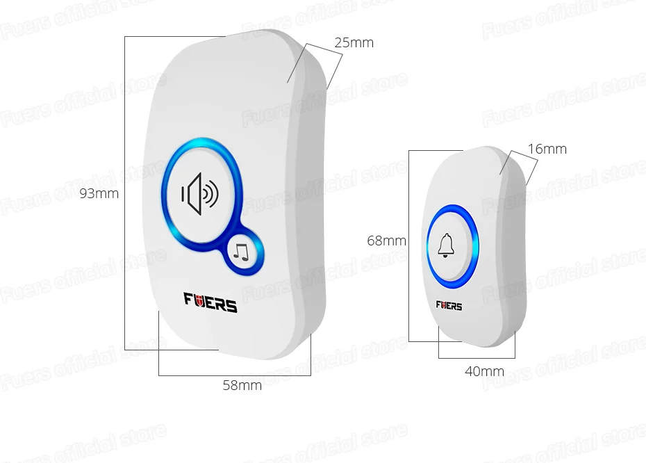 wireless gate intercom with camera Fuers M557 Doorbell Waterproof Wireless Chime Home Doorbell  Intelligent 32 Songs Smart Doorbell Alarm With Battery aiphone intercom