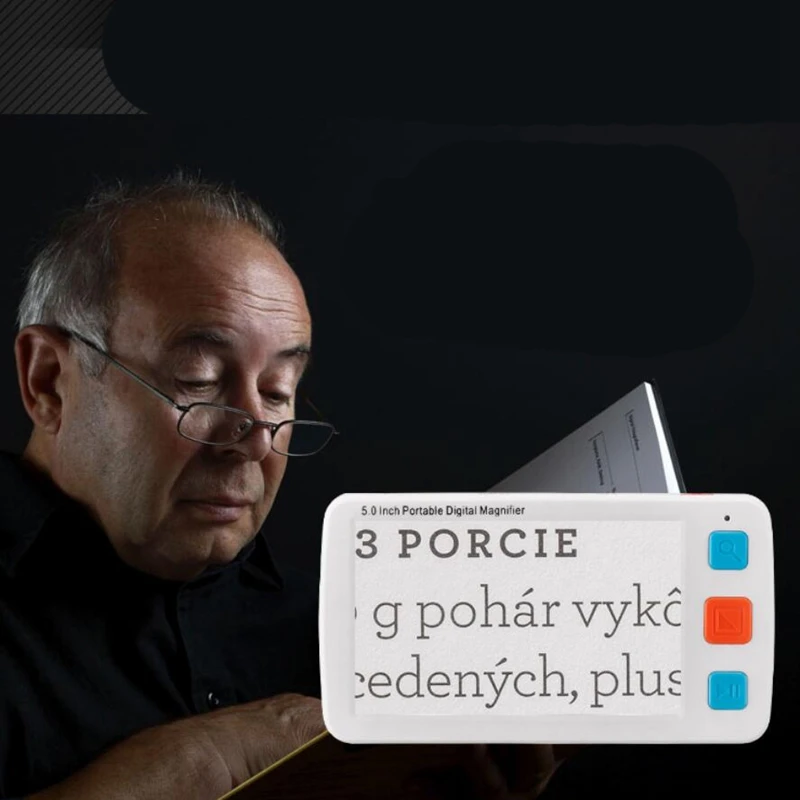 5-дюймовый жидкокристаллический экран режима с плохим зрением Портативный цифровой видеолупа микроскоп портативные электронные наглядные пособия для чтения помощи(вилка стандарта Великобритании