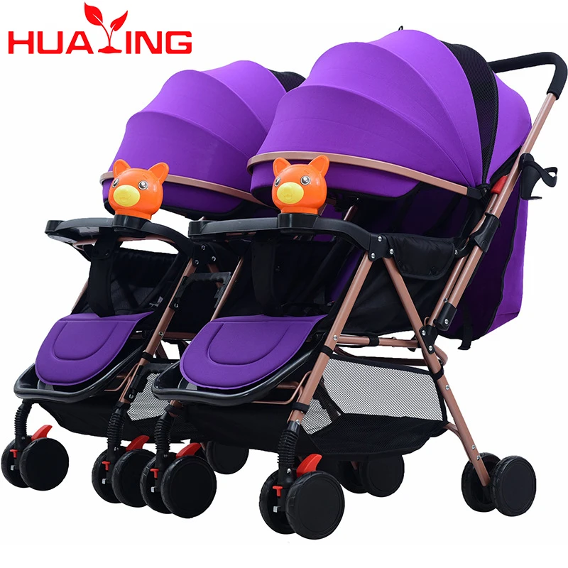  With music box can be taken apart double stroller portable twins strollers can sit can be folded ba