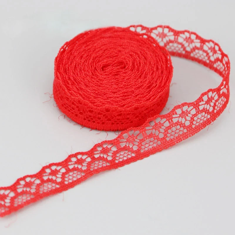 Lace Fabric Lace Decoration 20 yards roll 15mm white Lace fabric Webbing Decoration Lovely gift packing Material