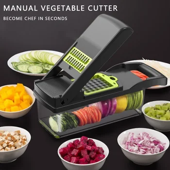 

Vegetable Fruit Stainless Steel Slicer Grater Cutter Peeler Potato Peeler Carrot Drain Basket Kitchen Multifunctional Tool