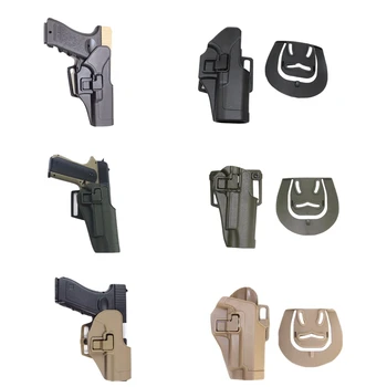 

Tactical CQC Right Hand Gun Holster Hunting Waist Paddle Belt Loop Airsoft Pistol Holster for Glock 17 19 Colt 1911 HK USP