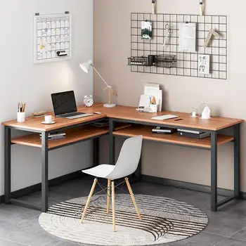

Writing Desk Computer Table Home Adjustable Height Office Workstation Storage