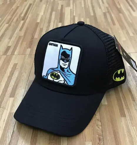 

new Summer trucker cap mesh snapback hip hop hats for men embroidery baseball caps BATMAN BLACK