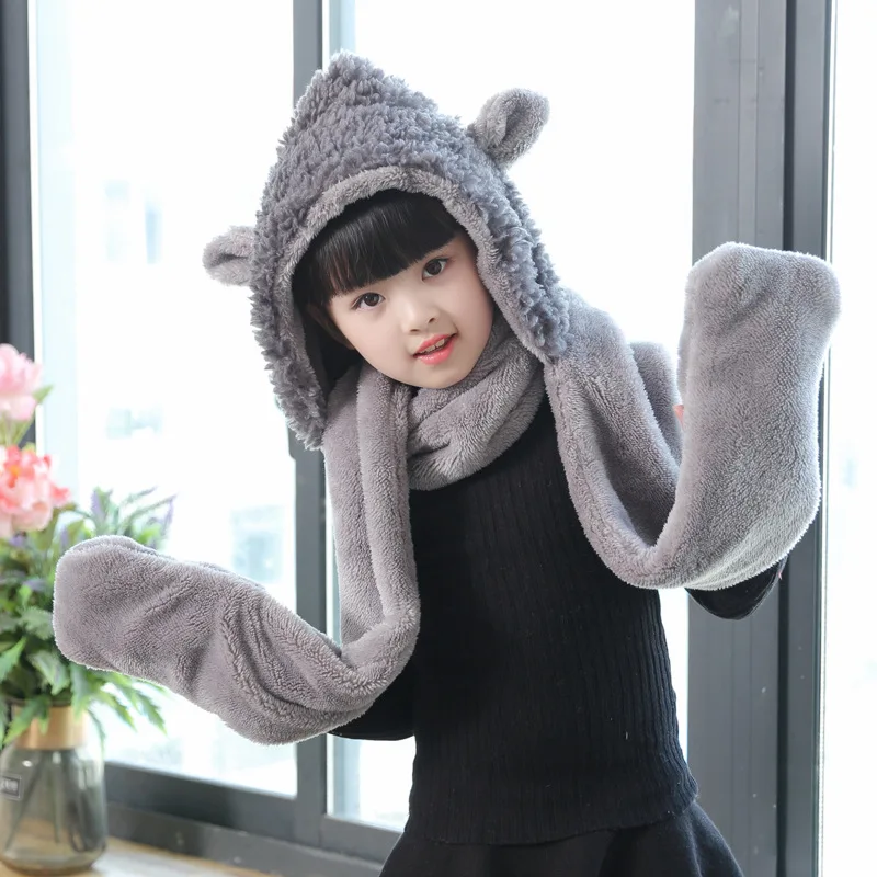 gray winter new scarf for women thick warm double side cashmere scarves lady shawls and wraps pashmina soft long size bandana - Цвет: gray