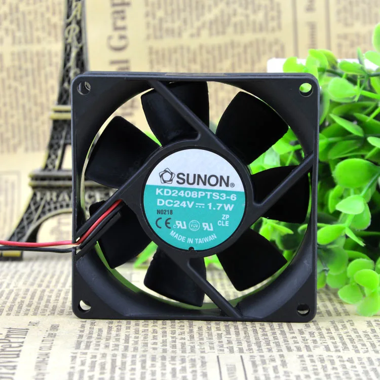 KD2408PTS3-6 для SUNON встроенный DC24V осевой вентилятор охлаждения вентилятор 8025 радиатор