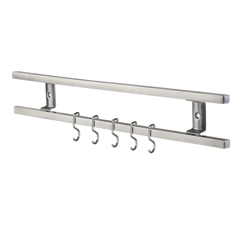 Wall Mounted 304 Stainless Steel Magnetic Knife Holder Double Bar Easy Storage Rack Strip for Kitchen Utensil Tool Hook | Дом и сад