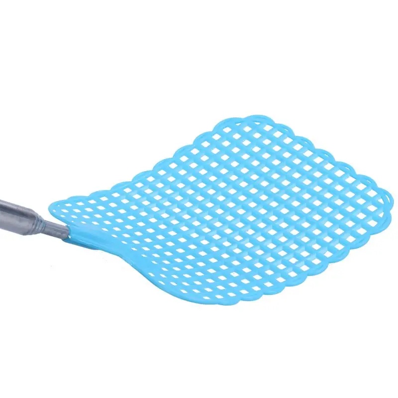 Flyswatter Fly tapper mosquito insects swatter telescopic up to 73 cm blue