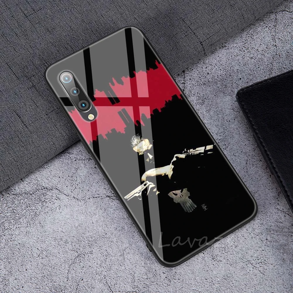 TG18 Lavaza Co mi c schwarz Каратель аниме закаленное стекло мягкий чехол для Xiaomi Redmi Note 5 6 7 Pro mi 8 Lite 9 A1 A2 F1 TPU чехол - Цвет: TG18