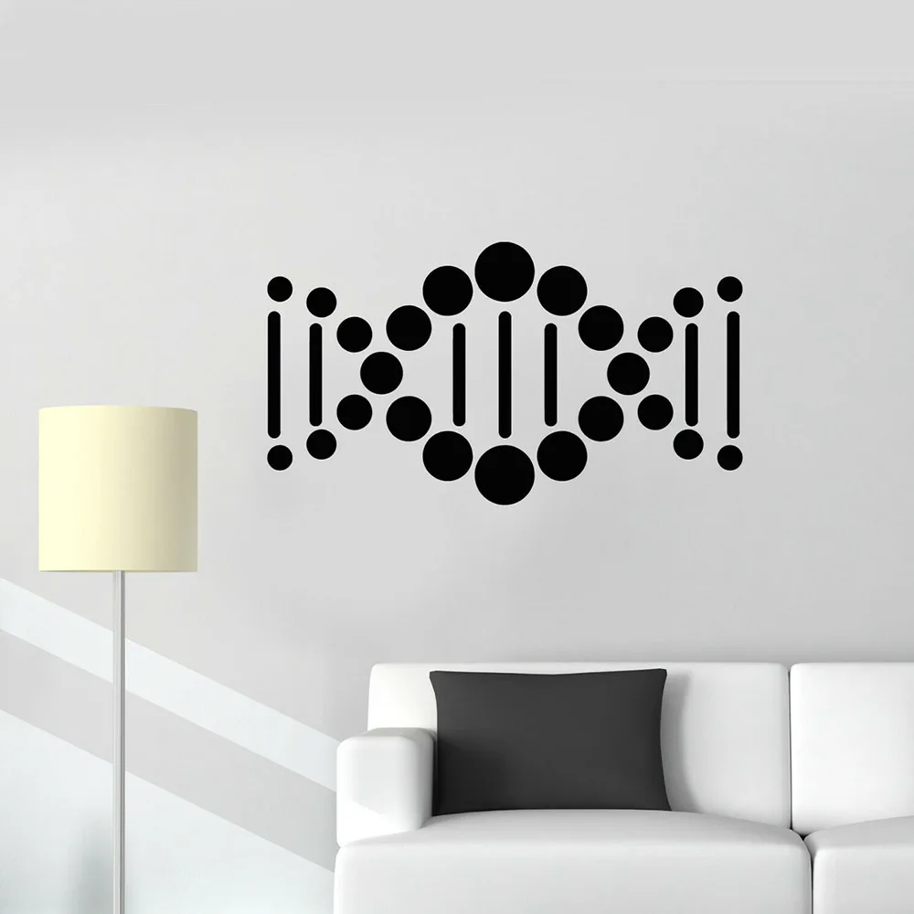 Spiral Genus DNA Molecule Wall Sticker Medical Center Decor Vinyl Wall Decal for Classroom Modern Home Decoration Art Mural W142