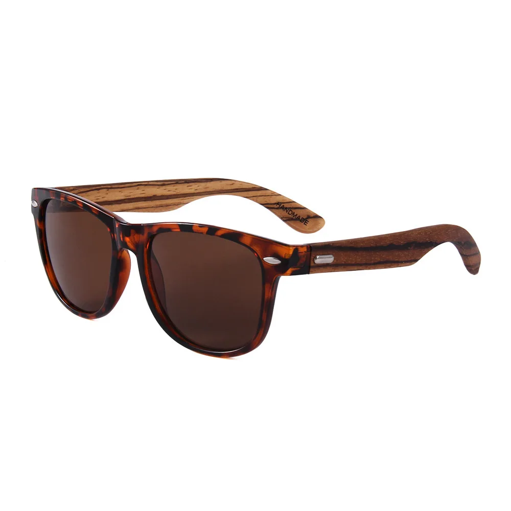Zerosun Мужские поляризационные солнцезащитные очки деревянные солнцезащитные очки для мужчин для вождения натуральные деревянные дужки для женщин унисекс HD чехол