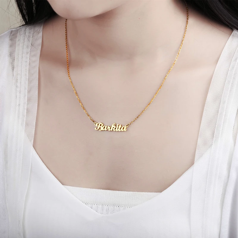 Personalized Name Necklace Gold 