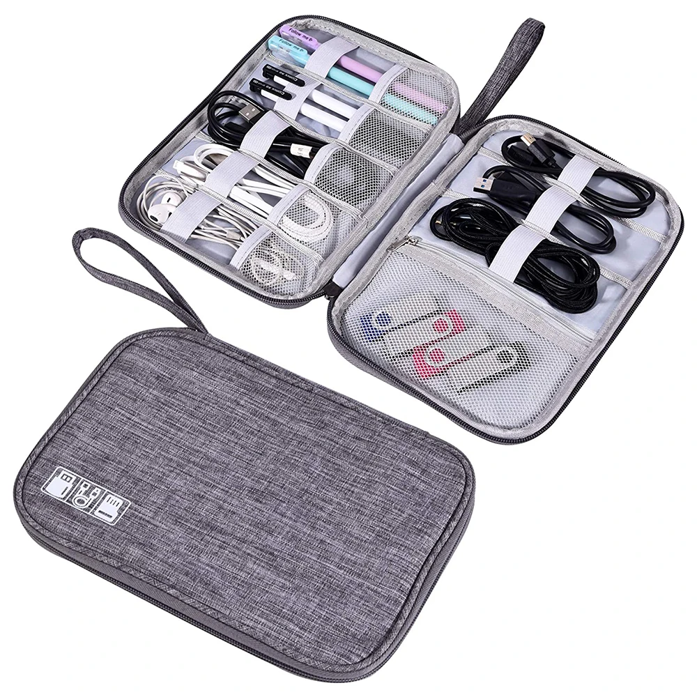 

Electronic Organizer Travel Universal Cable Organizer Electronics Accessories Storage Bag Gadget Gear Cases For iPad Mini Cable