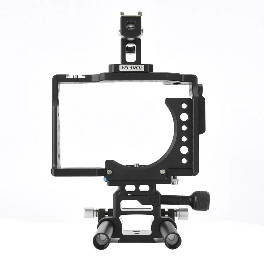 YELANGU CA7 клетка для камеры с верхней ручкой стабилизатор для sony A7K A72 A73 A7S2 A7R3 A7R2 A7X беззеркальная камера с холодным башмаком