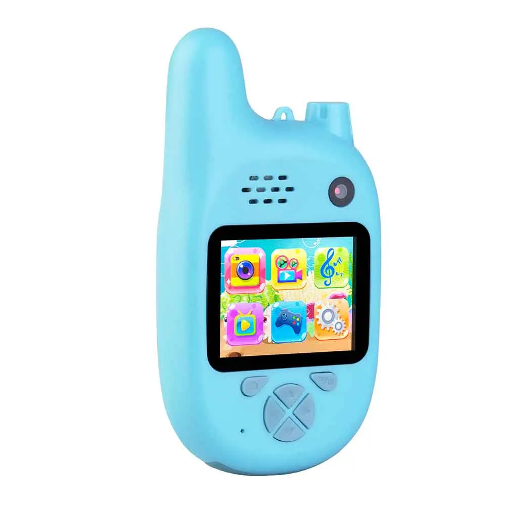 Talkie de Longa Interativo ao ar Walkie Distância Mini Tiro Intercom Câmera Handheld Tela hd Gravação Vídeo Crianças Brinquedo Livre Abs