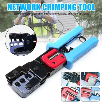 

RJ45 Crimper Crimping Tool Networks Cutting Tools RJ11 Cable Crimping Wire Stripper Plier J8