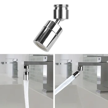 Rubinetto ugello Rubinetto cucina 720 ° Rubinetto universale girevole a prova di spruzzi con rotazione Rubinetto per vasca Risparmio idrico in acciaio inossidabile 1