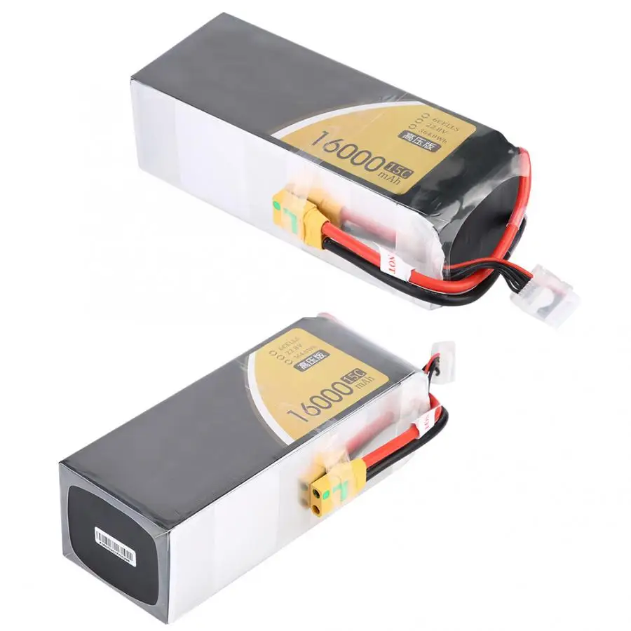

Hot Tattu 22.8V 25C 6S 1P 16000mAh Lipo Battery Pack with XT90U-F-SYP Plug for FPV Quadcopter RC Toys Parts Spare
