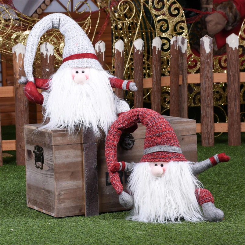 Christmas Santa Claus/Snowman Dolls Standing Navidad Figurine Christmas tree Ornaments Kids Gifts Toy