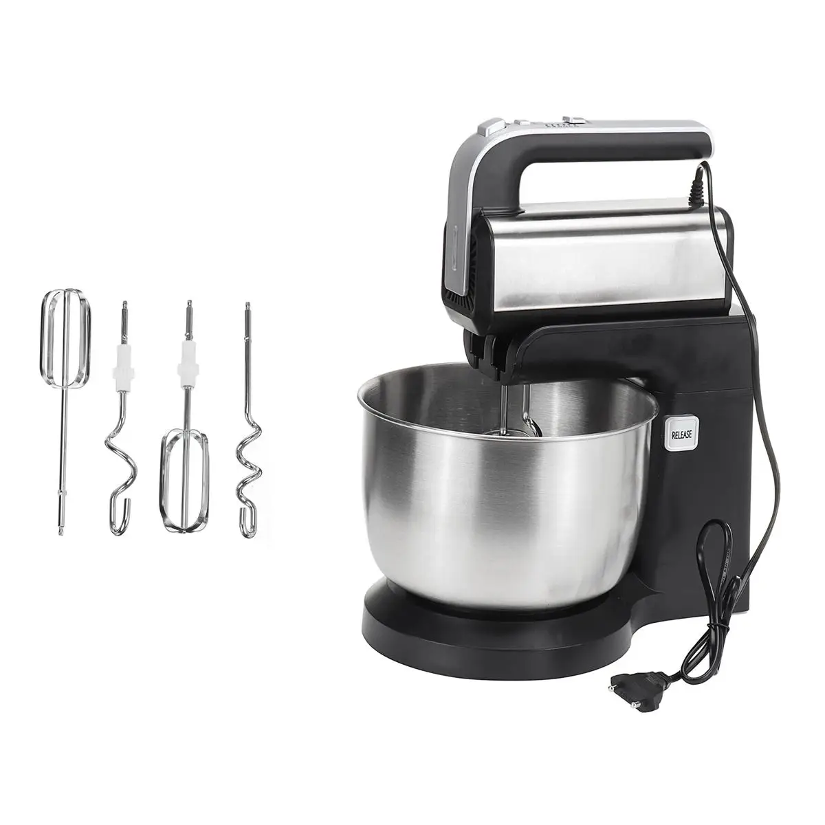 300W Multifunctional Dough Mixer Household Electric Food Mixer 3L 5-Speed Cream Cake Bread Stand Kitchen Food Mixer Blender