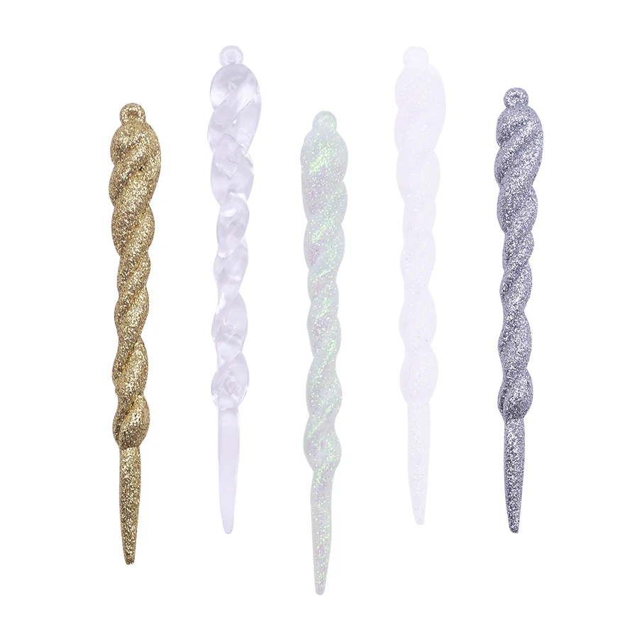 

5Pcs 13cm Simulation Ice Xmas Tree Hanging Ornament Fake Icicle Prop For Winter Frozen Party Christmas Tree Hanging Decoration