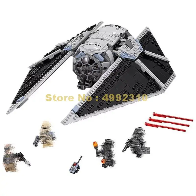 543 шт Звездные войны tie striker fighter 4 фигурки строительные блоки 75154 Кирпичи Игрушка