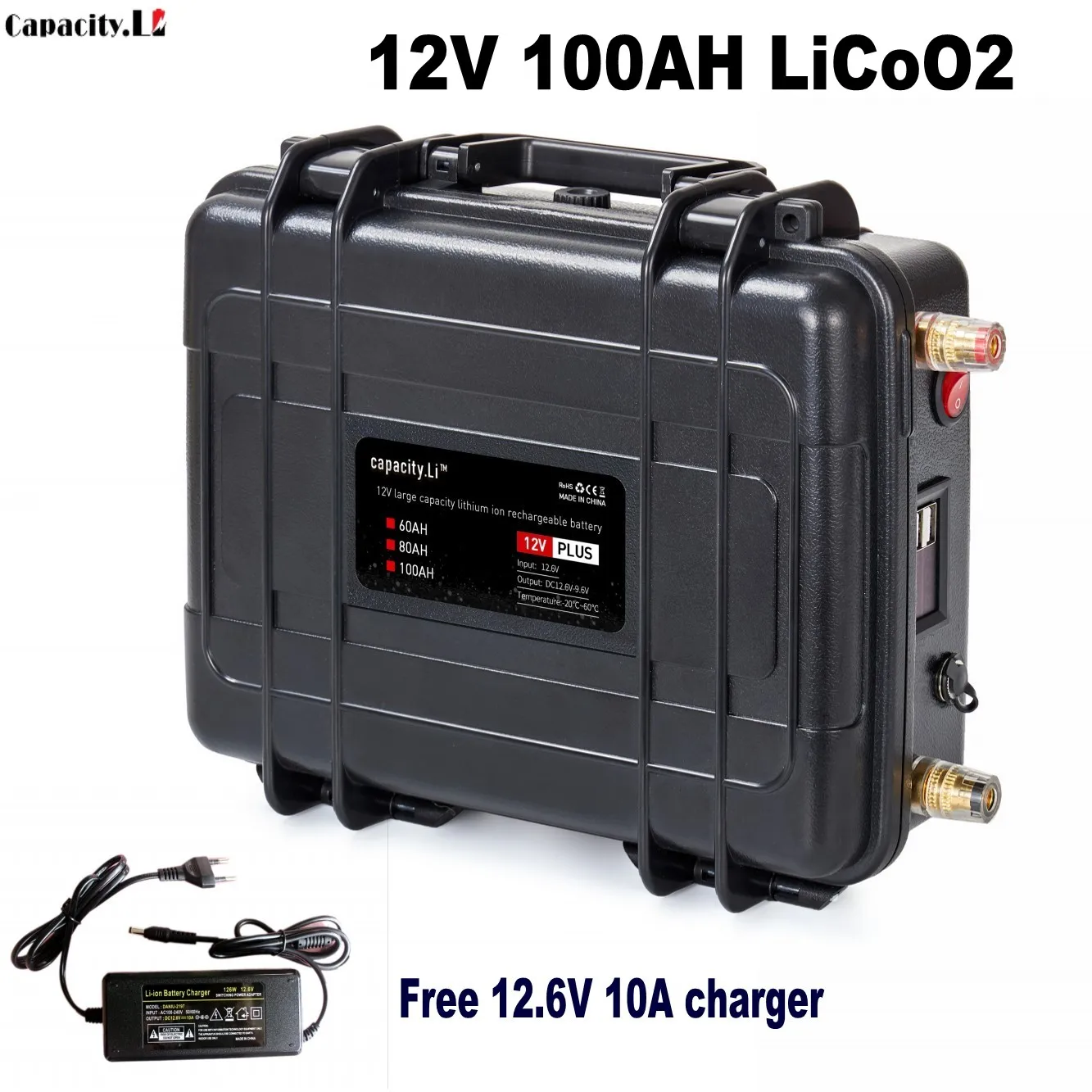 Литиевая аккумуляторная батарея lifepo4 12 В 200 ач 100 Ач перезаряжаемая RV с BMS для